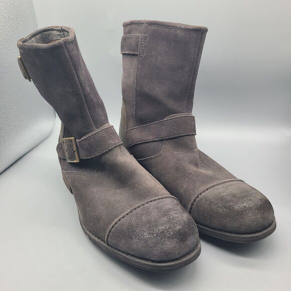 UGG Boots Lancing Brown Suede Cap Toe Moto Pull On Ankle Boot 1005714 Sz 10/ 43 main image 5
